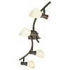 Ona Track Light-4L, Antique Brown with Champagne Glass