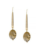 Kenneth Cole New York Natural Wonder Shell Bead Long Drop Earring - GOLD
