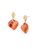 Kenneth Cole New York Orange Shell Bead Drop Earring - ORANGE