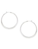 Kenneth Cole New York Textured Hoop Earring - SILVER