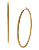 Diane Von Furstenberg Large Premier Chainette Metal Hoop Earring - GOLD