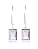 Guess Faceted Square Drop Earrings - SILVER