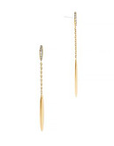 Michael Kors Pave Matchstick Chain Drop Earrings - GOLD