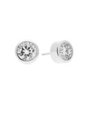 Michael Kors Circular Crystal Earrings - SILVER