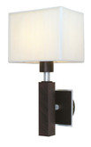 Tosca 1 Wall Light, Antique Brown with Cream String Shade