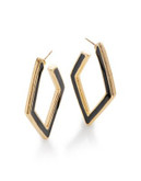 Kenneth Jay Lane Enamel Diamond Earrings - GOLD