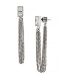 Kenneth Cole New York Front-and-Back Chain Earrings - WHITE