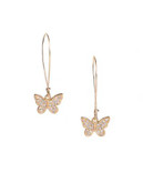Kensie Pave Butterfly Earrings - GOLD