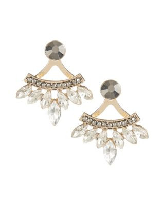 Expression Pave Teardrop Earring Jackets - GOLD