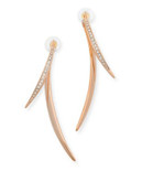 Guess Front-to-Back Crystal Accent Drop Earrings - ROSE GOLD