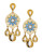 R.J. Graziano Floral Stone Chandelier Earrings - BLUE