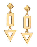 Trina Turk Geometric Linear Drop Earrings - GOLD