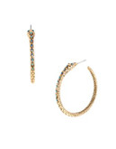 Betsey Johnson Pave Snake Hoop Earrings - CRYSTAL