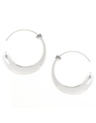 Kenneth Cole New York Sculptural Crescent Hoop Earring - SILVER