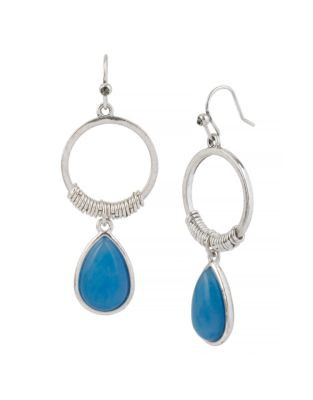Kenneth Cole New York Blue Semiprecious Drop Earring - BLUE