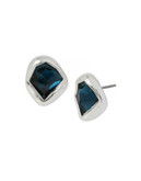 Robert Lee Morris Soho Faceted Stone Stud Earrings - BLUE