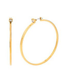 Diane Von Furstenberg Goldtone and Swarovski Hoop Earrings - GOLD