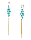 Chan Luu Turquoise Chain Tassel Earrings - BLUE