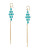 Chan Luu Turquoise Chain Tassel Earrings - BLUE