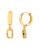 Diane Von Furstenberg Small Chain Link Drop Huggie Hoop Gold Earring - GOLD