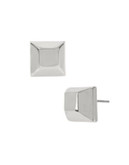 Diane Von Furstenberg Cubism Geometric Cube Stud Earring - SILVER