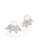Nadri Cubic Zirconia and Faux Pearl Stud Earrings - RHODIUM