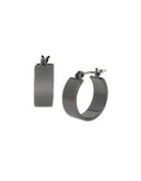 Kenneth Cole New York Gunmetal Huggie Hoop Earrings - GREY