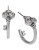Betsey Johnson Lady Lock Metal Hoop Earring - SILVER