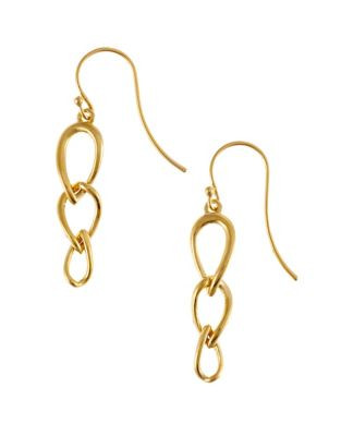 Nadri Teardrop Link Earrings - GOLD