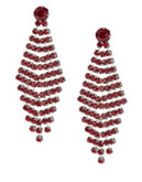 Expression Multi-Row Chandelier Earrings - RED