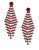 Expression Multi-Row Chandelier Earrings - RED
