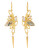 Melinda Maria Gold Plated Semi Precious Stone Earring - LABRADORITE