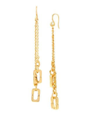 Diane Von Furstenberg Chain Link Linear Gold Earring - GOLD