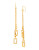 Diane Von Furstenberg Chain Link Linear Gold Earring - GOLD
