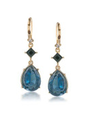 Carolee Linear Teardrop Earrings - LIGHT BLUE