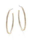 Nadri 1.25-Inch Pave Hoop Earrings - GOLD