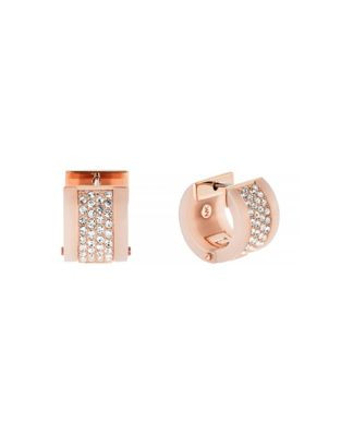 Michael Kors Jeweled Blush Pave Huggie Hoop Earrings - PINK