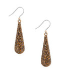 Lucky Brand Goldtone Pavé Oblong Earrings - GOLD