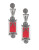 Expression Geometric Stone Drop Earrings - RED