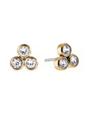 Michael Kors Park Avenue Tri-Stone Earrings - GOLD