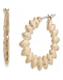Carolee Golden Trellis Hoop Pierced Gold Tone Earring - GOLD