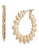 Carolee Golden Trellis Hoop Pierced Gold Tone Earring - GOLD