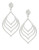 Expression Rhinestone Cut-Out Drop Earrings - SILVER