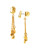 Diane Von Furstenberg Belle de Jour Front and Back Drop Earring - GOLD