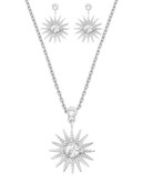 Swarovski Silver Tone Swarovski Crystal Balthus Jewellery Set - SILVER