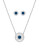 Swarovski Attract Light Crystal Necklace and Earrings Set - BLUE