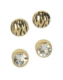 Kensie Two-Pair Stud Earring Set - GOLD