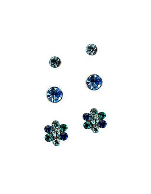 Guess Capri Blue Glass Earring Set - BLUE