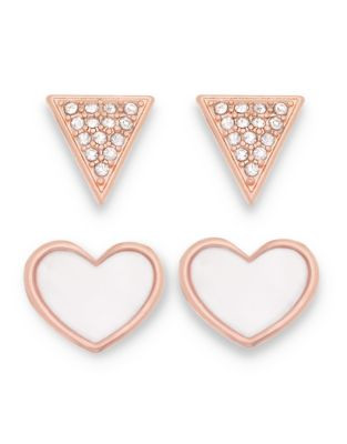 Guess Rose Gold Tone Crystal Earring - ROSE GOLD