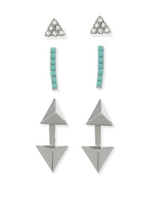 Guess Silver Trio Earring Set - SILVER